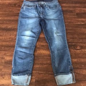 Rock & Republic Slightly Distressed Ankle Jeans